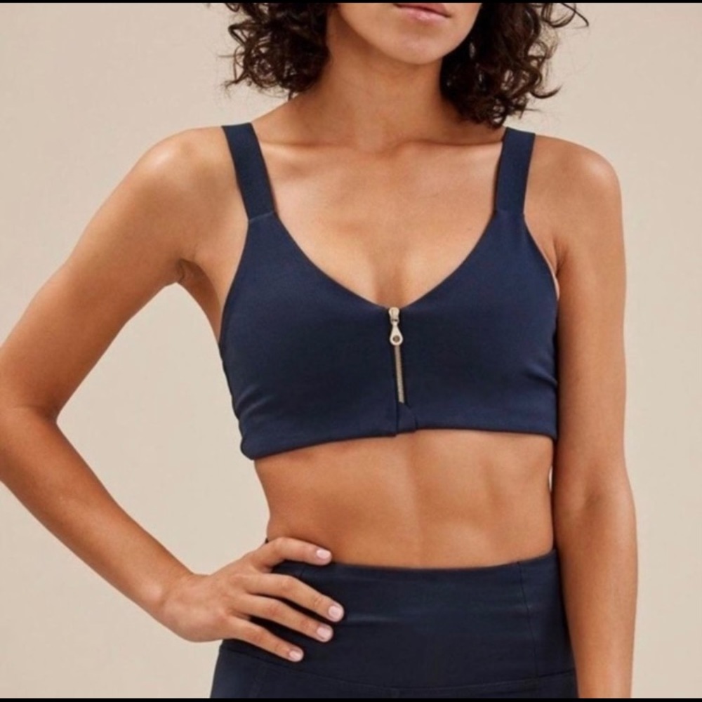Girlfriend Collective Navy Blue Workout Set